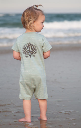 Scallop | Organic Dotted Romper