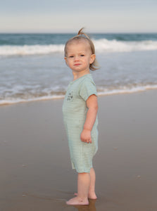 Scallop | Organic Dotted Romper
